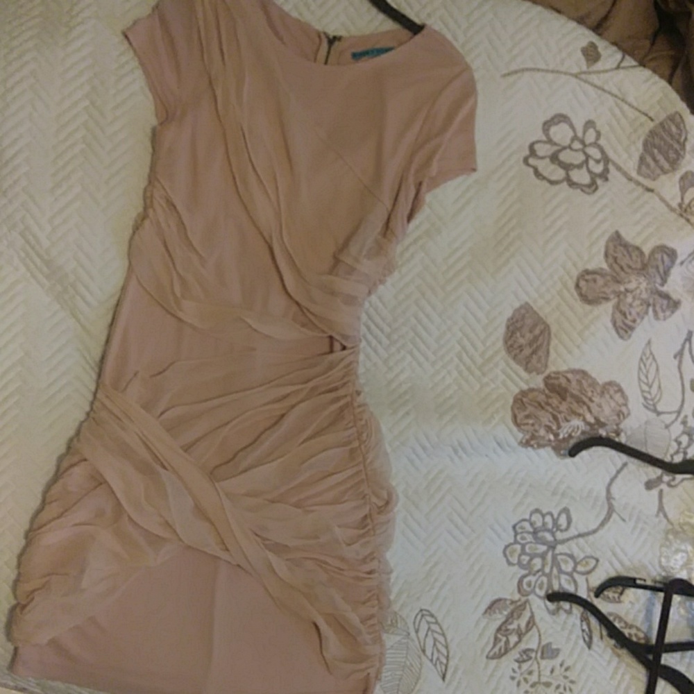 Alice + Olivia, blush pink dress